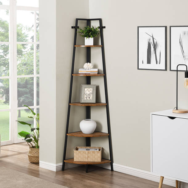 Union Rustic Mel Corner Bookcase & Reviews Wayfair Canada
